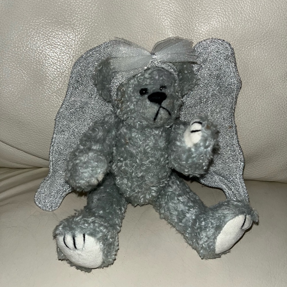 Ty Silver Angel Bear Plush